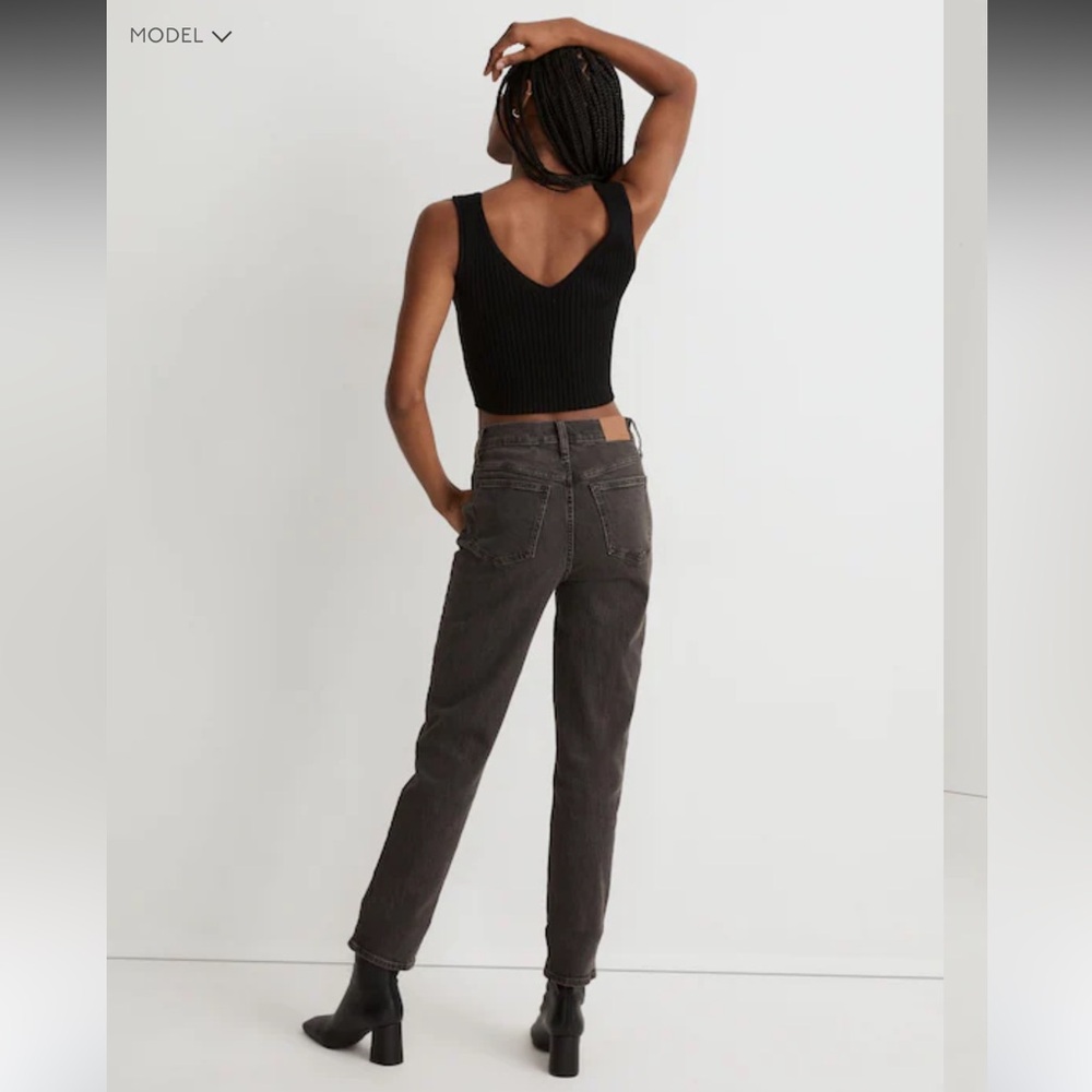 Madewell High Rise The Perfect Vintage Jean Black Washed Denim size 27 - Picture 2 of 6
